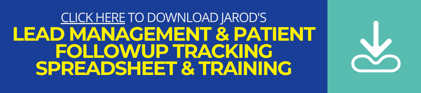 Lead Management & Patient Followup Tracking Spreadsheet & Training