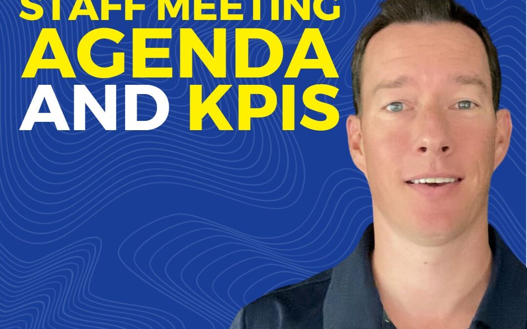 Weekly staff meeting agenda and KPIs